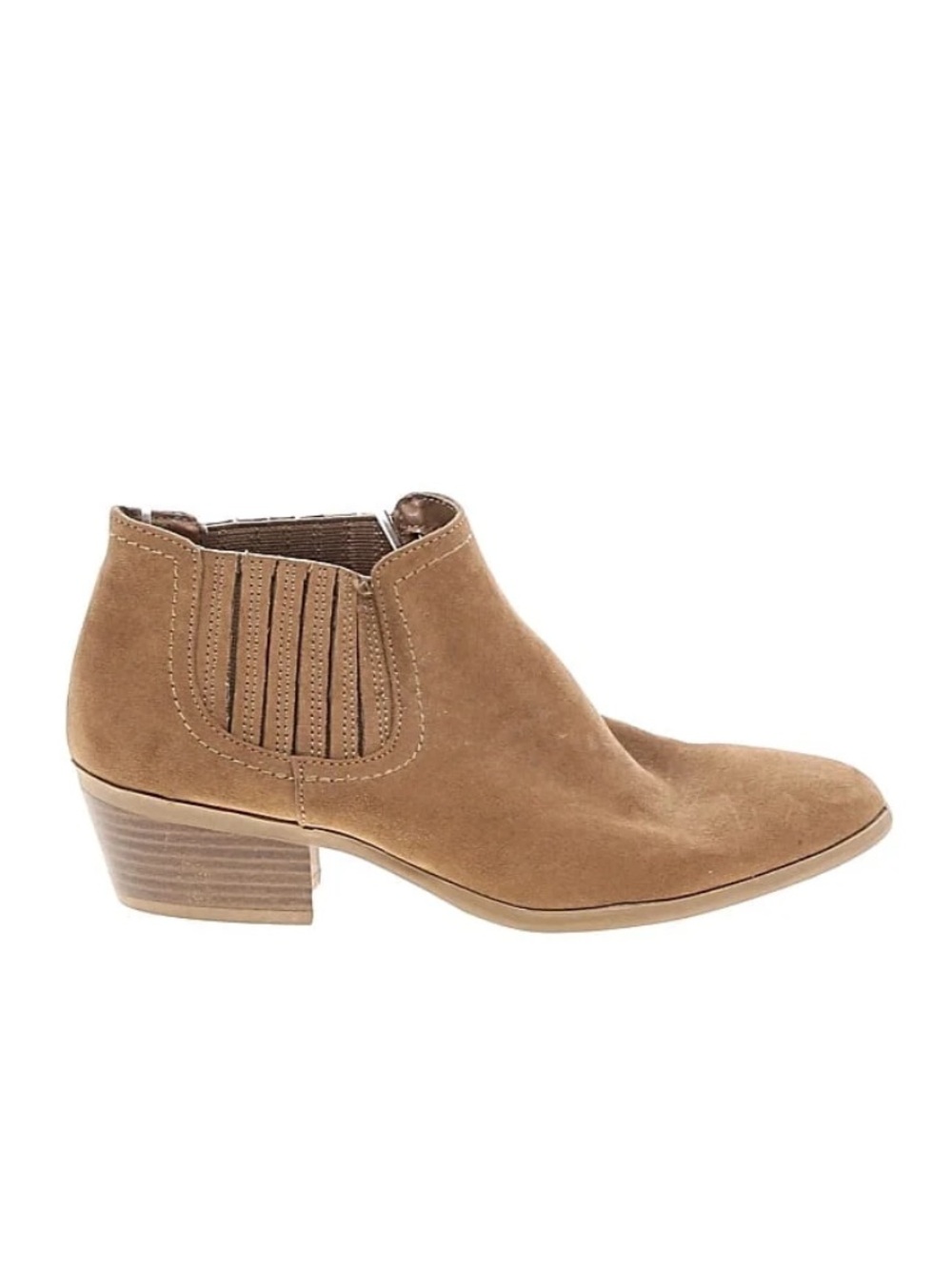 American Eagle By Payless Brown Suede Ankle Booties